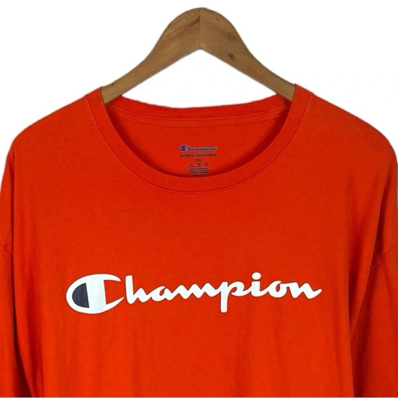 TS965 Mens Champion Authentic Athleticwear Logo Graphic Spell Out T Shirt 2XL - Picture 3 of 4